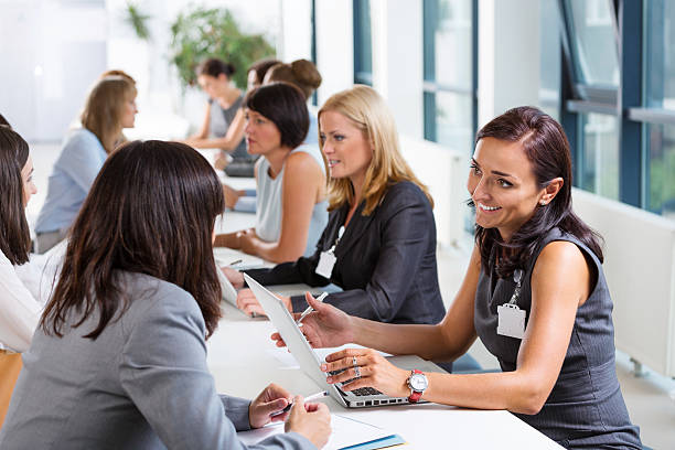 a group of women sourcing candidates